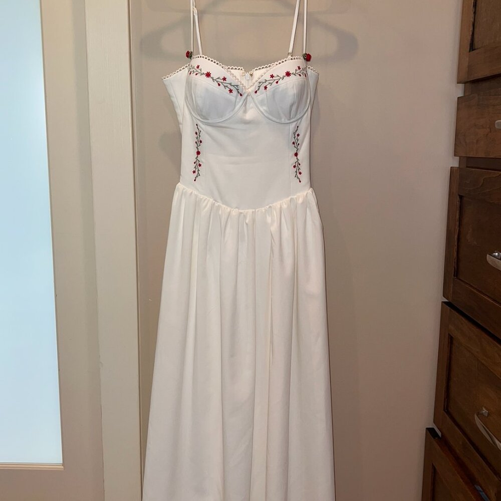 Zarita Midi Dress - White (M)